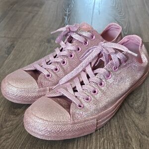 Converse All Star Glittery Pink Shoes